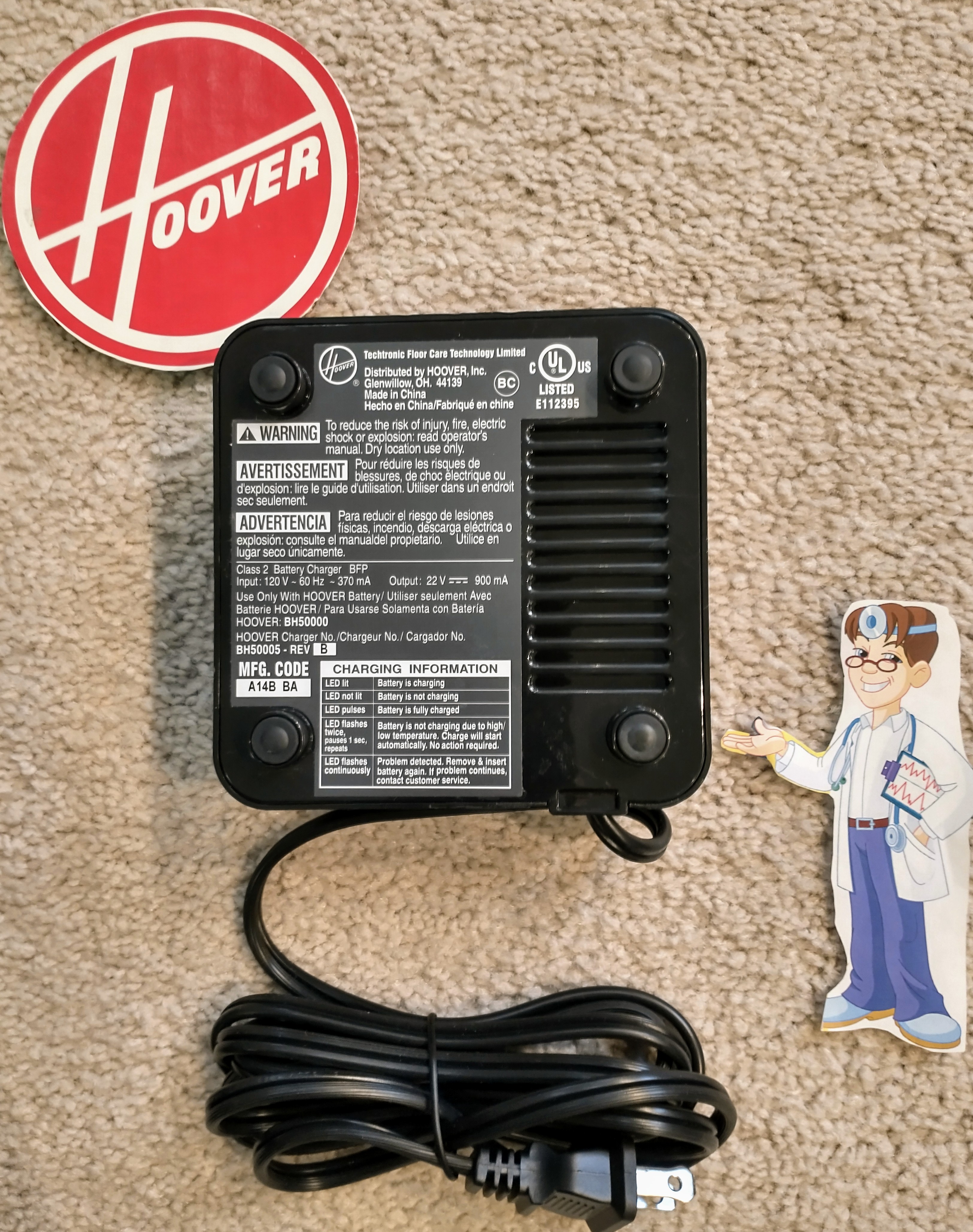 Hoover LYNX Charger Base H- BH50005 (B ) 2014>